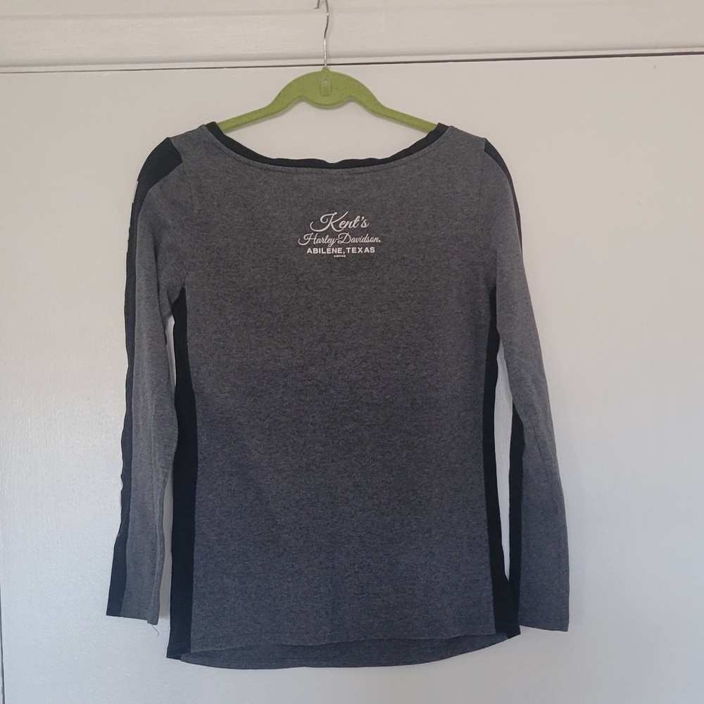Harley-Davidson Women's Gray Long Sleeve Shirt - Picture 2 of 4